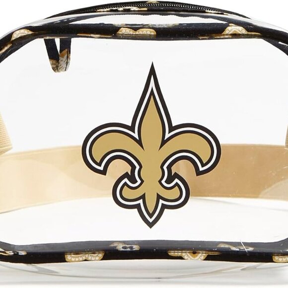 Other - Women’s NFL Clear Small Belt Bag Black Gold Bandana New Orleans Saints